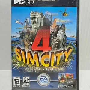 SimCity 4 Deluxe Edition PC Games Windows 10 8 7 XP Computer - Complete w Insert